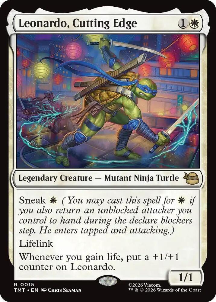 Leonardo, Cutting Edge 15 (Teenage Mutant Ninja Turtles)  - Foil | Good Games Cannington
