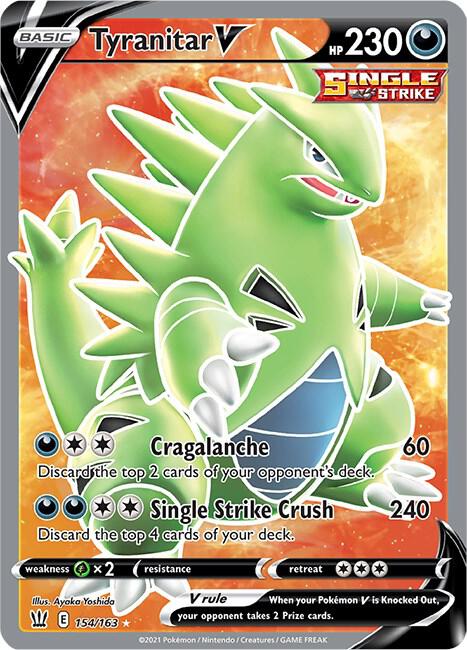 Tyranitar V Full Art 154/163 (SWSH05: Battle Styles)  - Holofoil | Good Games Cannington
