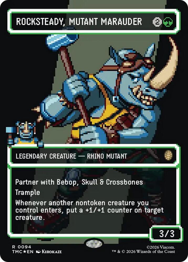 Rocksteady Mutant Marauder Borderless Surge Foil 94 (Commander: Teenage Mutant Ninja Turtles)  - Foil | Good Games Cannington