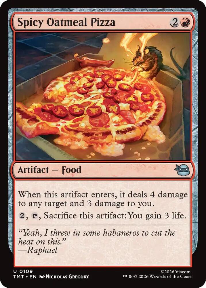 Spicy Oatmeal Pizza 109/190 (Teenage Mutant Ninja Turtles)  - Foil | Good Games Cannington