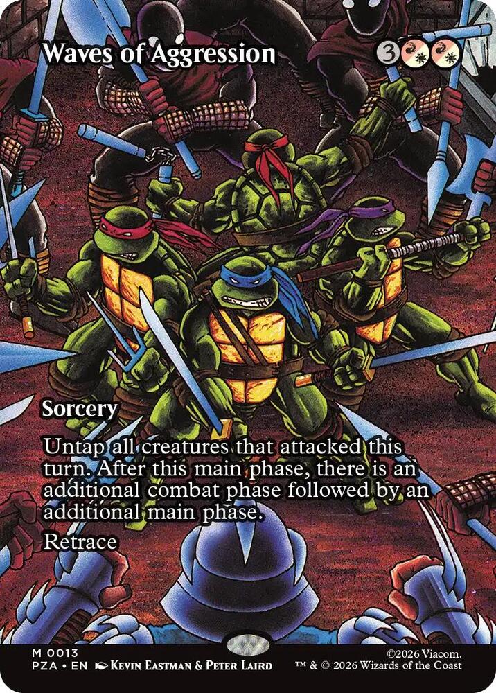 Waves of Aggression Borderless 13 (Teenage Mutant Ninja Turtles Source Material)  | Good Games Cannington