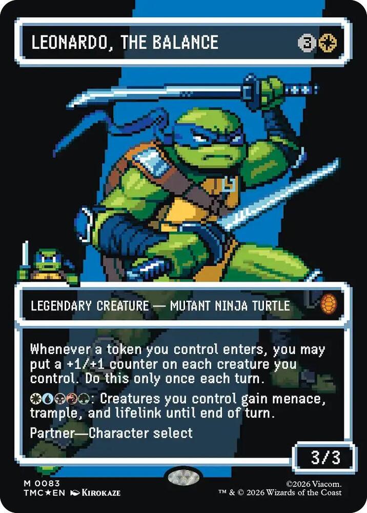 Leonardo the Balance Borderless  83/0 (Commander: Teenage Mutant Ninja Turtles)  - Surge Foil | Good Games Cannington