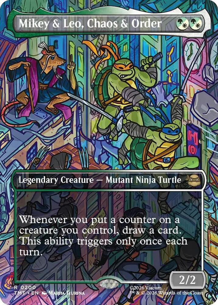 Mikey and Leo, Chaos and Order 200 (Teenage Mutant Ninja Turtles)  - Borderless | Good Games Cannington