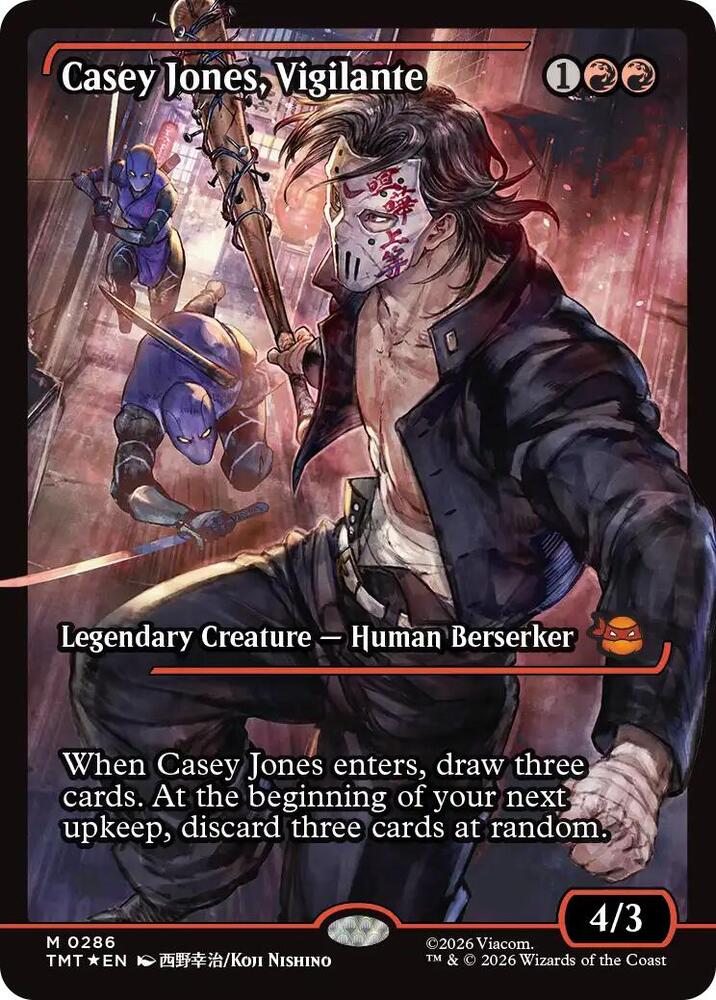 Casey Jones, Vigilante 286/190 (Teenage Mutant Ninja Turtles)  - Showcase Foil | Good Games Cannington