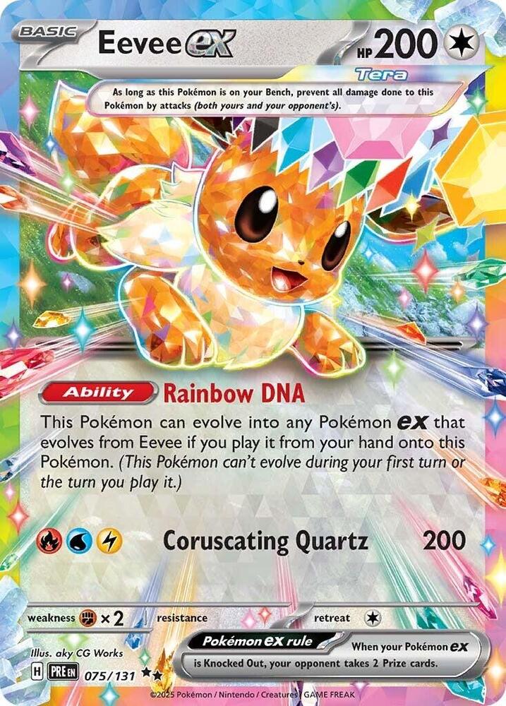 Eevee ex 075/131 (SV: Prismatic Evolutions)  - Holofoil | Good Games Cannington