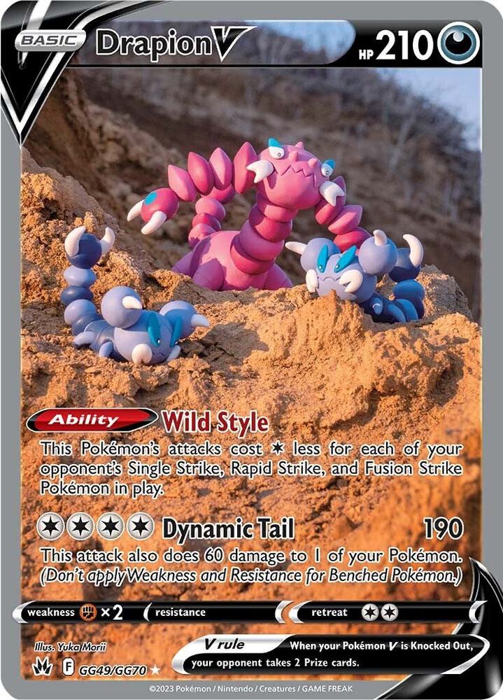 Drapion V GG49/GG70 (SWSH: Crown Zenith: Galarian Gallery)  - Holofoil | Good Games Cannington