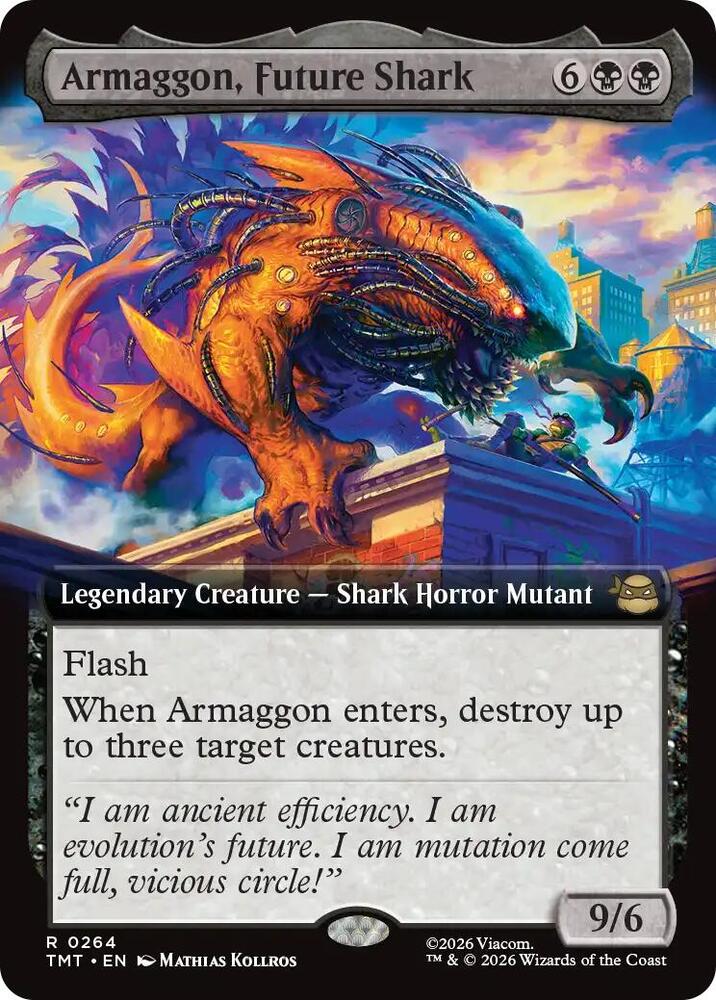 Armaggon, Future Shark 264/190 (Teenage Mutant Ninja Turtles)  - Extended Art  | Good Games Cannington