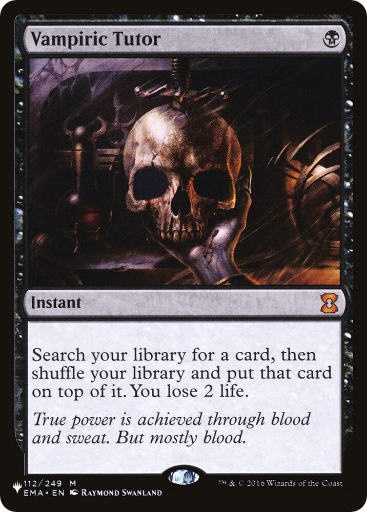 Vampiric Tutor EMA-112/5075 (The List Reprints)  | Good Games Cannington