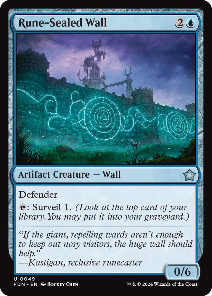 Rune-Sealed Wall 49 (Foundations)  - Foil | Good Games Cannington