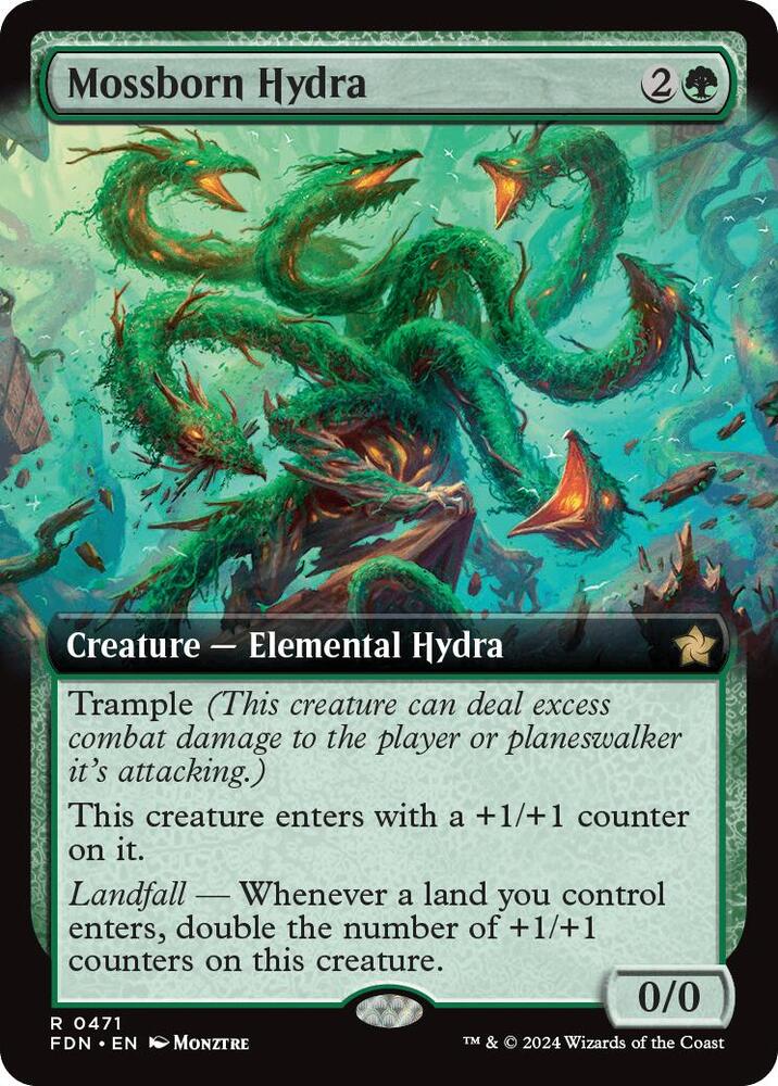 Mossborn Hydra 471/291 (Foundations)  - Extended Art Foil | Good Games Cannington