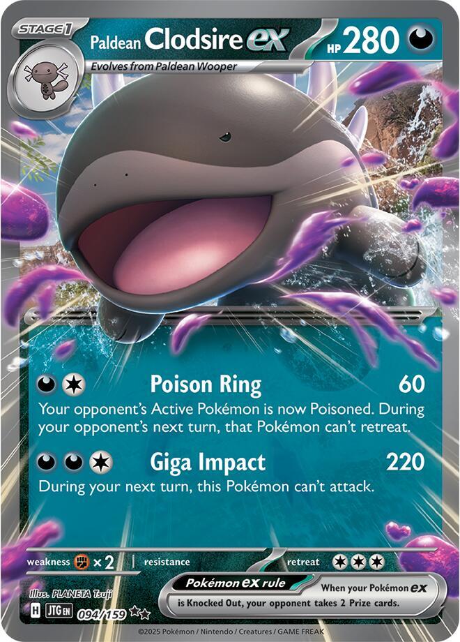 Paldean Clodsire ex 094/159 (SV09: Journey Together)  - Holofoil | Good Games Cannington