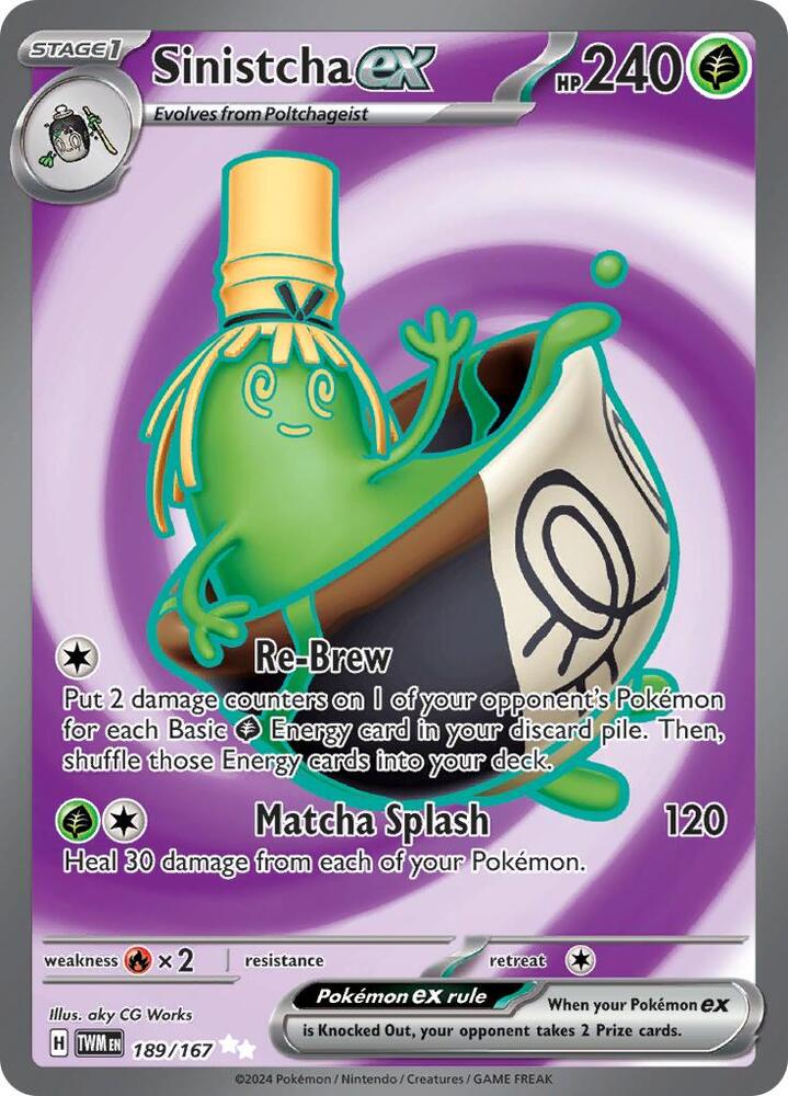Sinistcha ex 189/167 (SV06: Twilight Masquerade)  - Holofoil | Good Games Cannington
