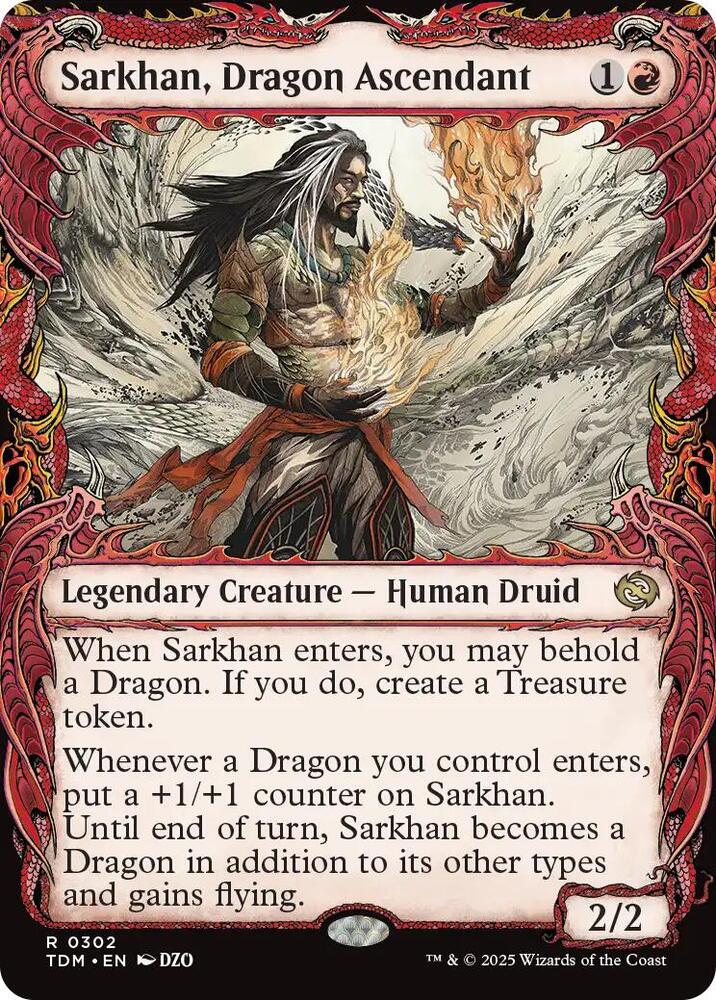 Sarkhan Dragon Ascendant 0302 Showcase 302 (Tarkir: Dragonstorm)  | Good Games Cannington