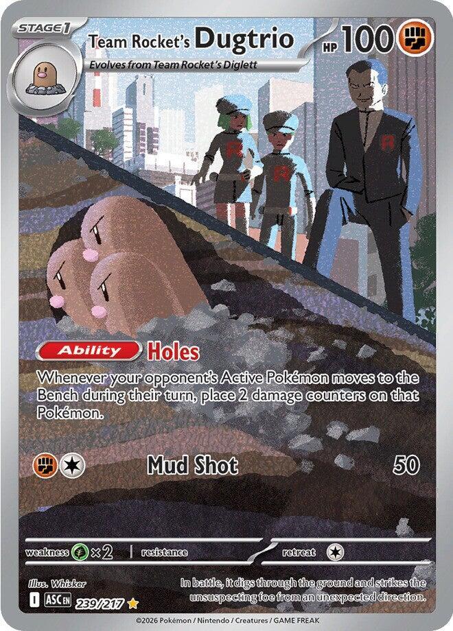 Team Rocket's Dugtrio 239/217 (ME: Ascended Heroes)  - Holofoil | Good Games Cannington