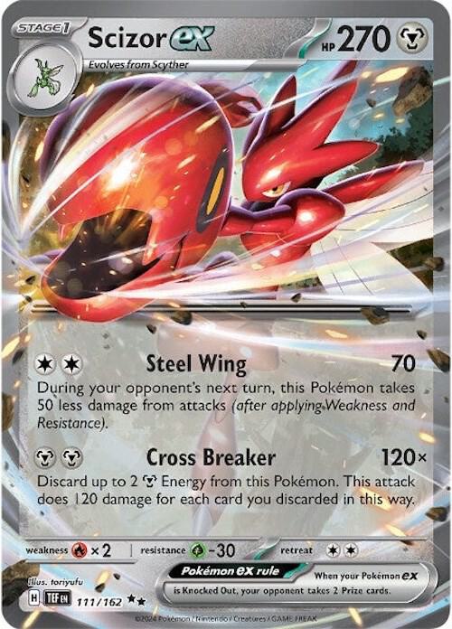 Scizor ex 111/162 (SV05: Temporal Forces)  - Holofoil | Good Games Cannington