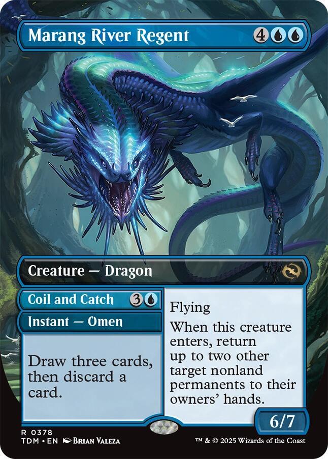 Marang River Regent // Coil and Catch 378 (Tarkir: Dragonstorm)  - Borderless | Good Games Cannington