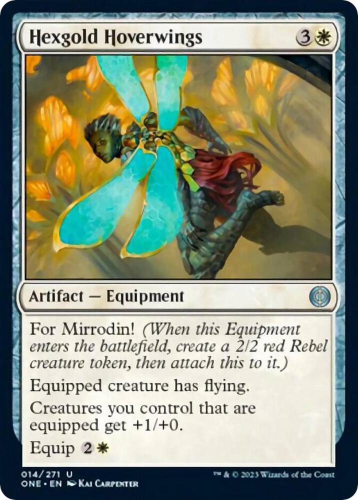 Hexgold Hoverwings 14/271 (Phyrexia: All Will Be One)  - Foil | Good Games Cannington