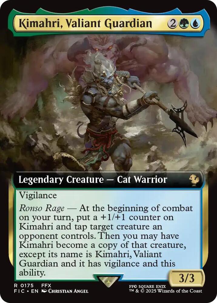 Kimahri, Valiant Guardian 175/100 (Commander: FINAL FANTASY)  - Extended Art Foil | Good Games Cannington