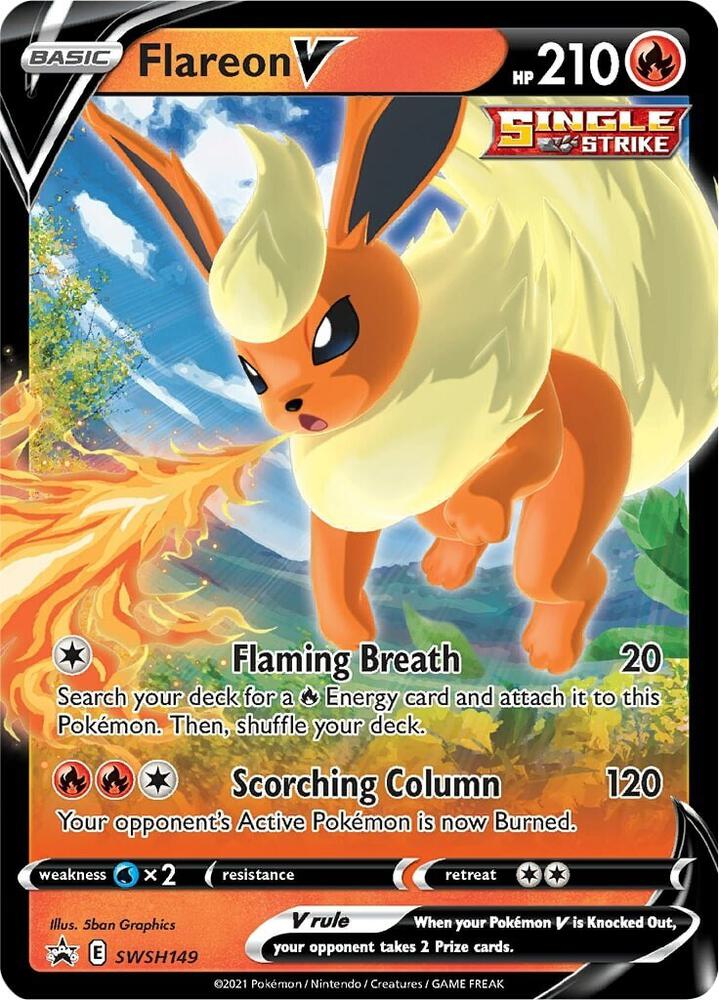 Flareon V SWSH149 (SWSH: Sword & Shield Promo Cards)  - Holofoil | Good Games Cannington