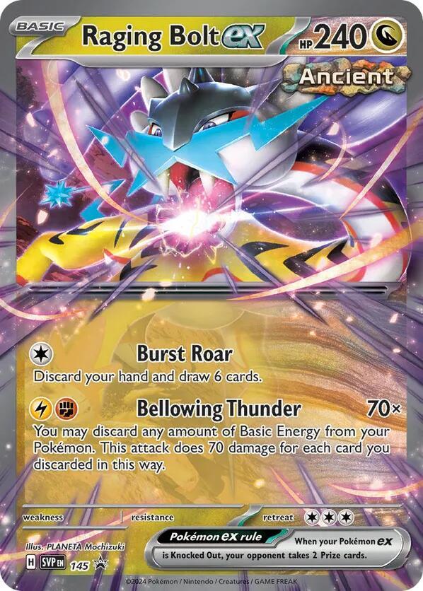 Raging Bolt ex 145 145 (SV: Scarlet & Violet Promo Cards)  - Holofoil | Good Games Cannington