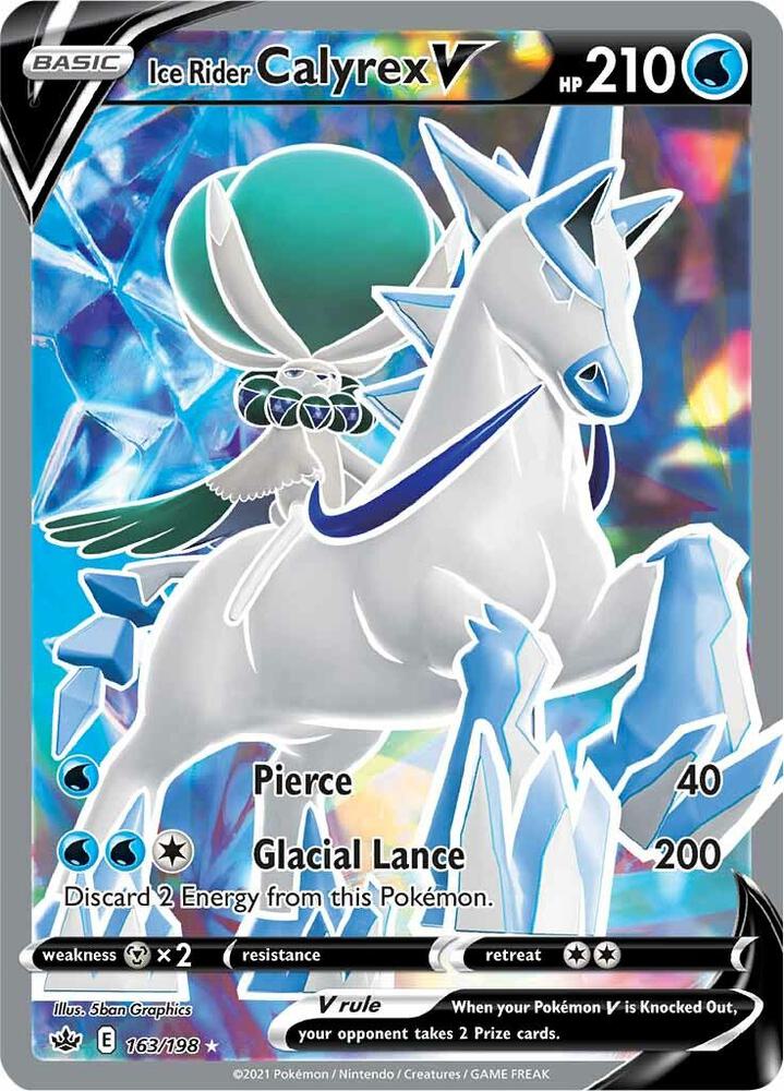Ice Rider Calyrex V Full Art 163/198 (SWSH06: Chilling Reign)  - Holofoil | Good Games Cannington
