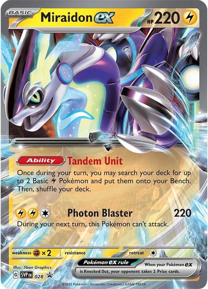 Miraidon ex 028 (SV: Scarlet & Violet Promo Cards)  - Holofoil | Good Games Cannington
