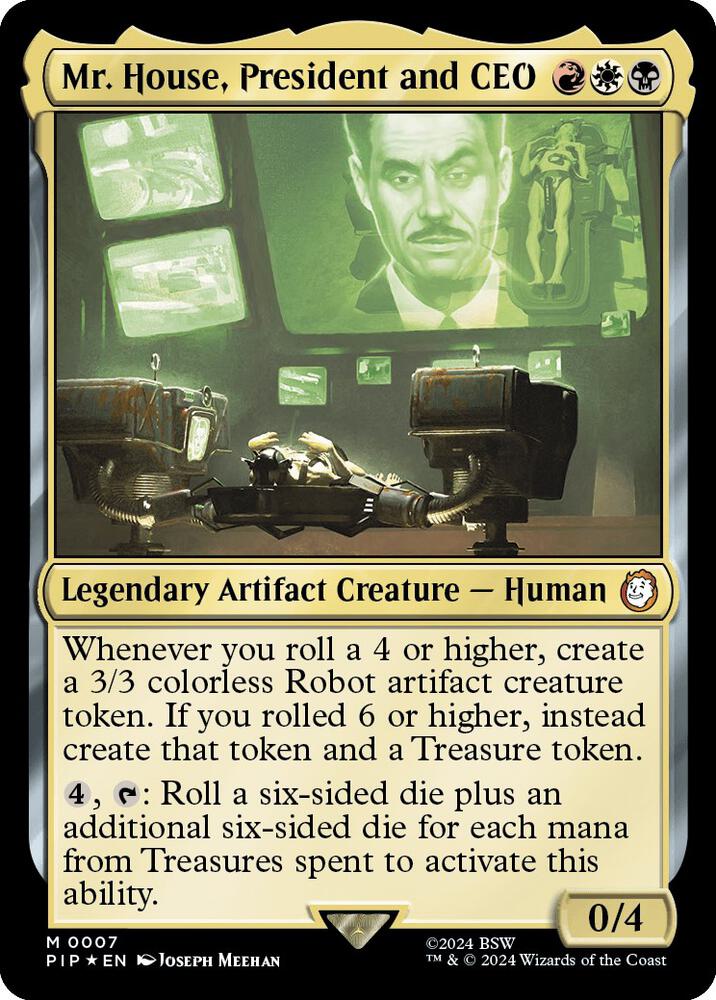 Mr/ House, President and CEO 7 (Universes Beyond: Fallout)  - Foil | Good Games Cannington
