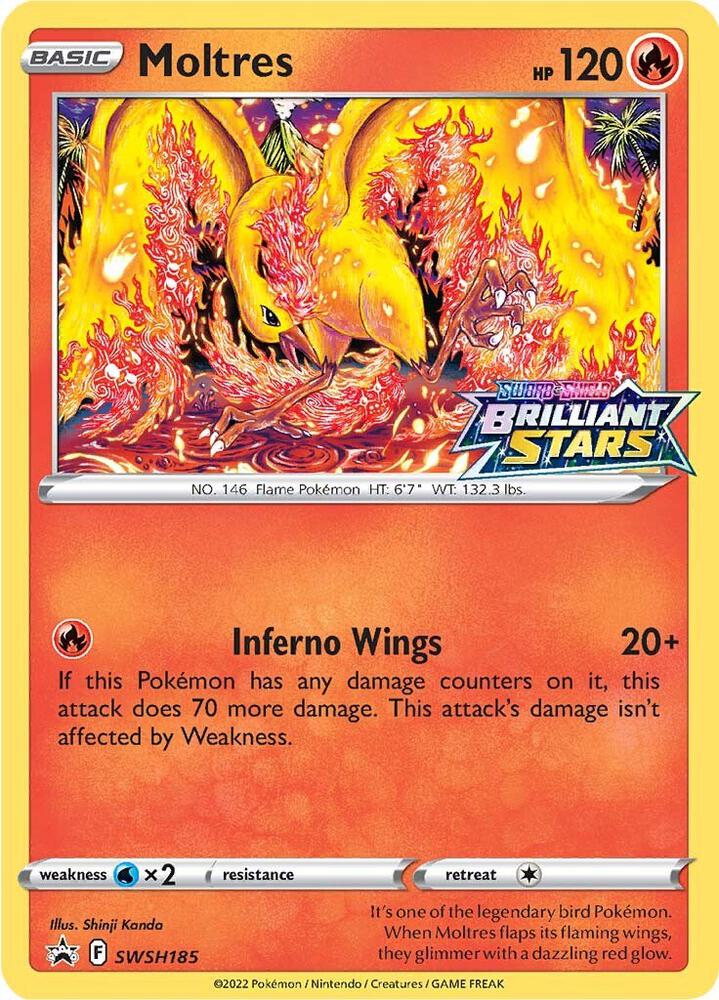 Moltres SWSH185 (SWSH: Sword & Shield Promo Cards)  - Holofoil | Good Games Cannington