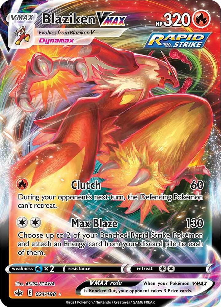 Blaziken VMAX 021/198 (SWSH06: Chilling Reign)  - Holofoil | Good Games Cannington