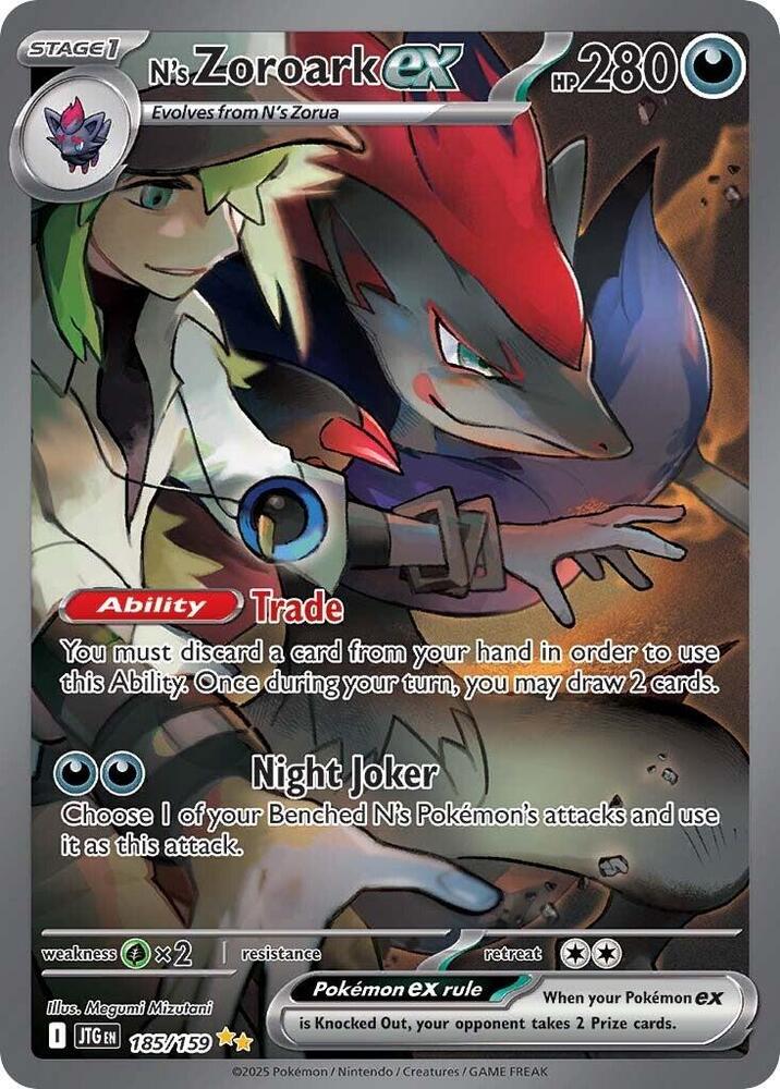 N's Zoroark ex 185/159 (SV09: Journey Together)  - Holofoil | Good Games Cannington