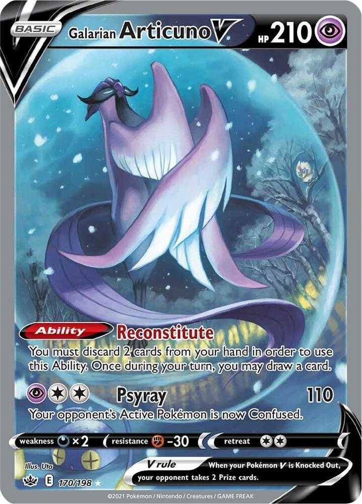 Galarian Articuno V Alternate Full Art 170/198 (SWSH06: Chilling Reign)  - Holofoil | Good Games Cannington