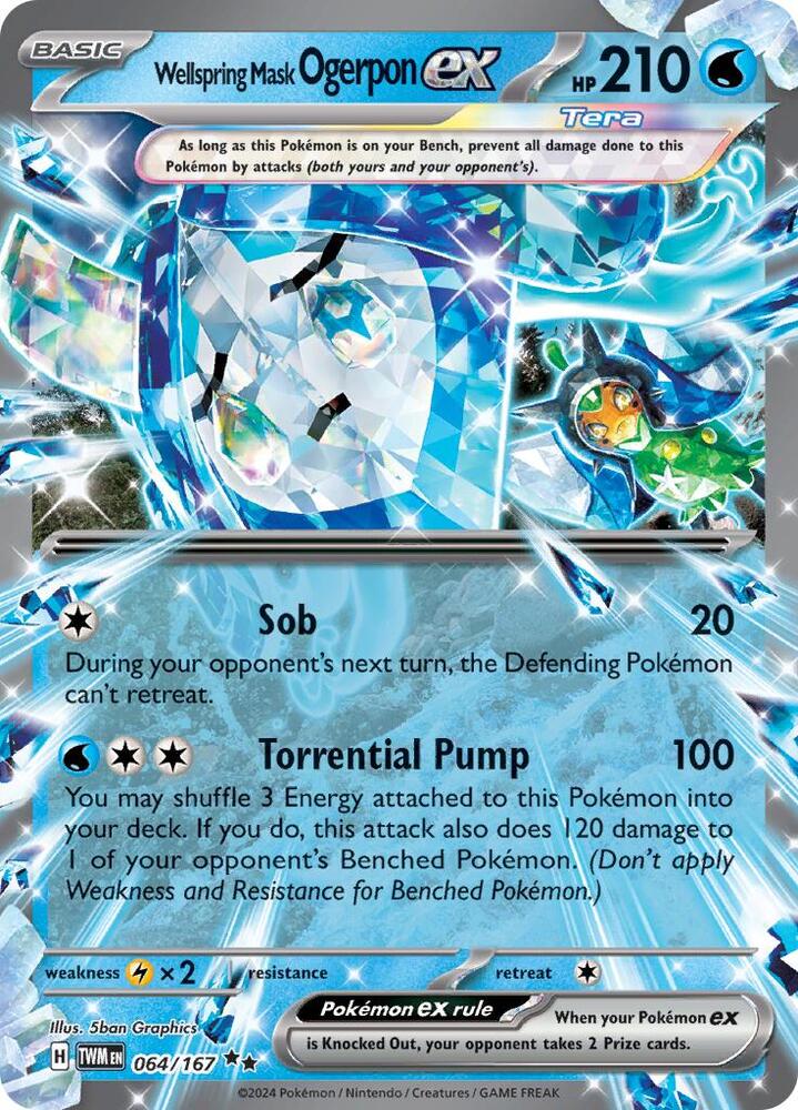 Wellspring Mask Ogerpon ex 064/167 (SV06: Twilight Masquerade)  - Holofoil | Good Games Cannington