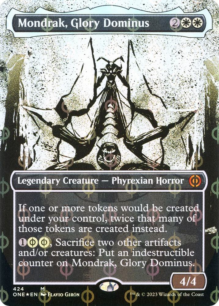 Mondrak, Glory Dominus 424/271 (Phyrexia: All Will Be One)  - Borderless Compleat Foil | Good Games Cannington