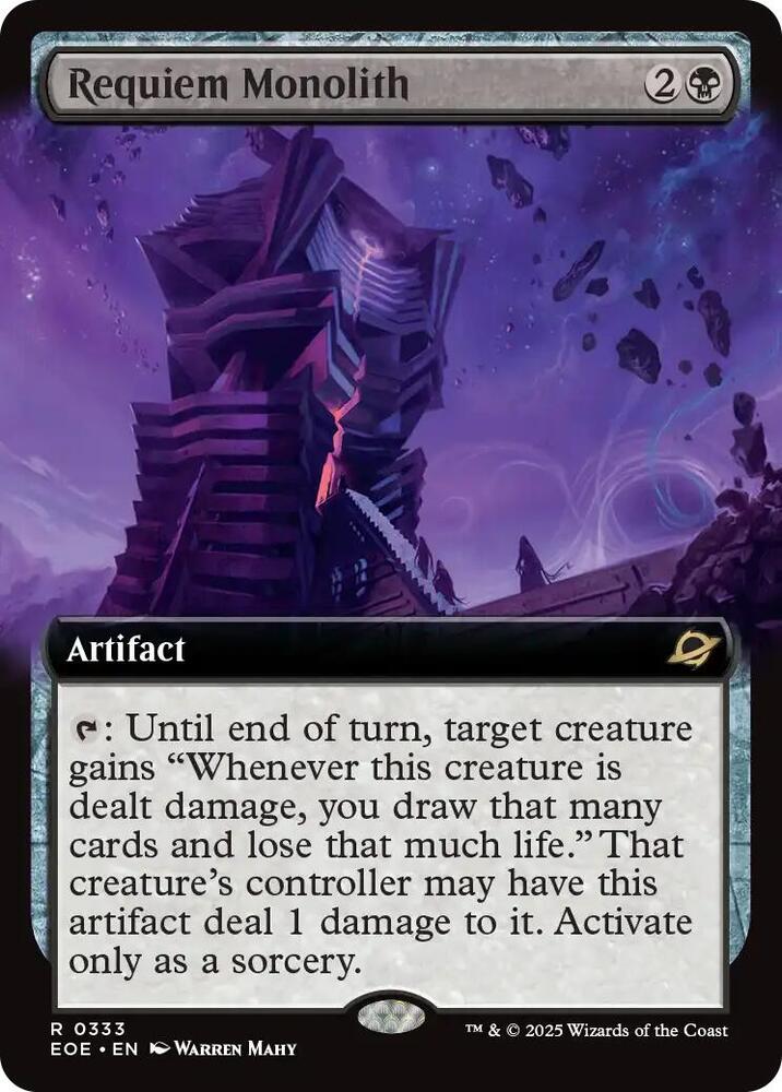 Requiem Monolith  333/276 (Edge of Eternities)  - Extended Art Foil | Good Games Cannington