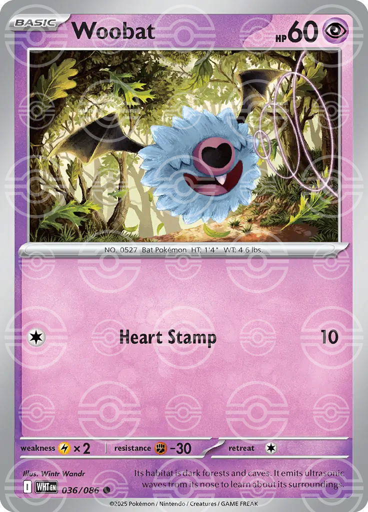 Woobat 036/086 (SV: White Flare)  - Poke Ball Holofoil | Good Games Cannington