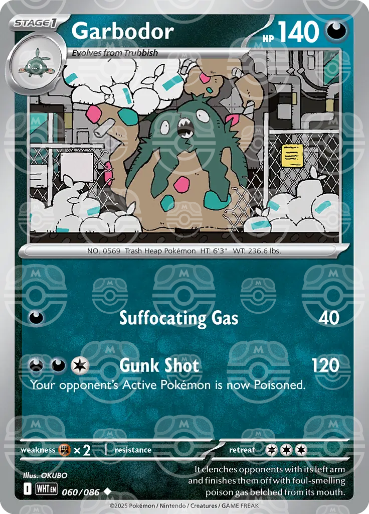 Garbodor 060/086 (SV: White Flare)  - Master Ball Holofoil | Good Games Cannington