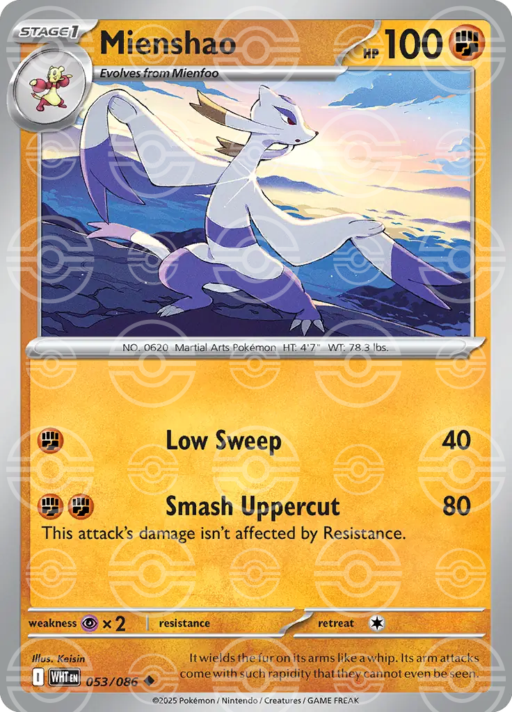 Mienshao 053/086 (SV: White Flare)  - Poke Ball Holofoil | Good Games Cannington