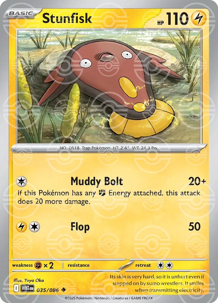 Stunfisk 035/086 (SV: White Flare)  - Poke Ball Holofoil | Good Games Cannington