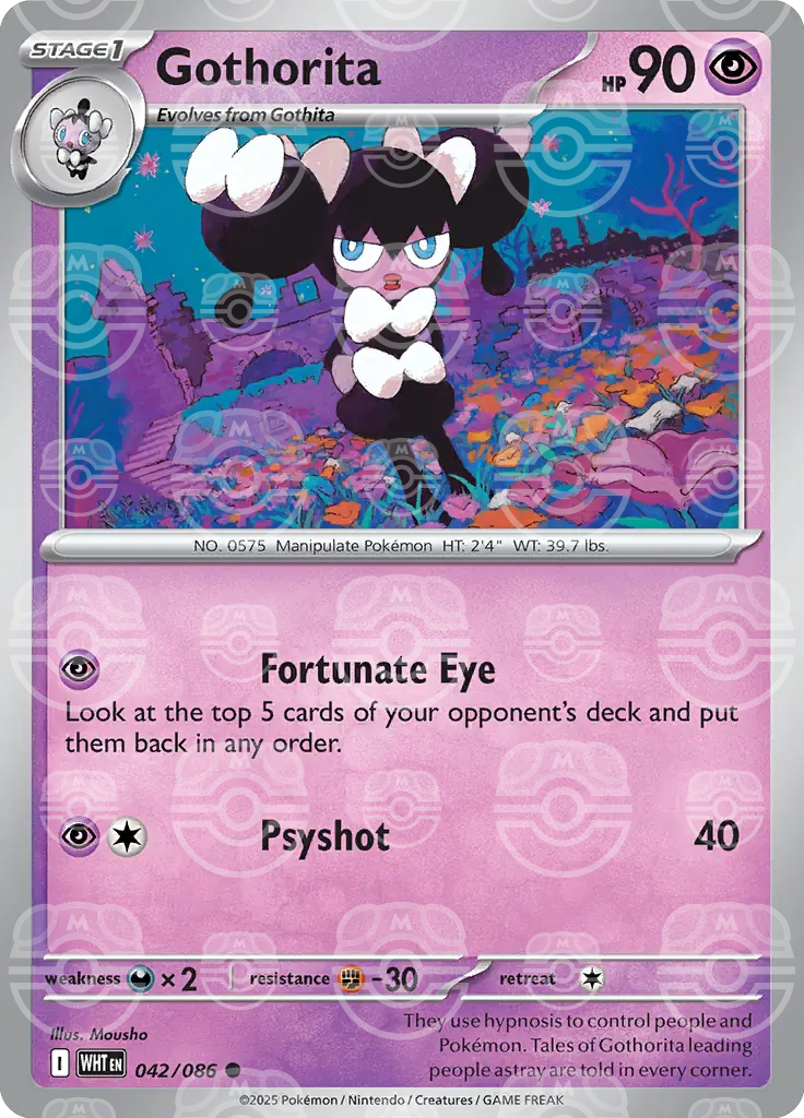 Gothorita 042/086 (SV: White Flare)  - Master Ball Holofoil | Good Games Cannington