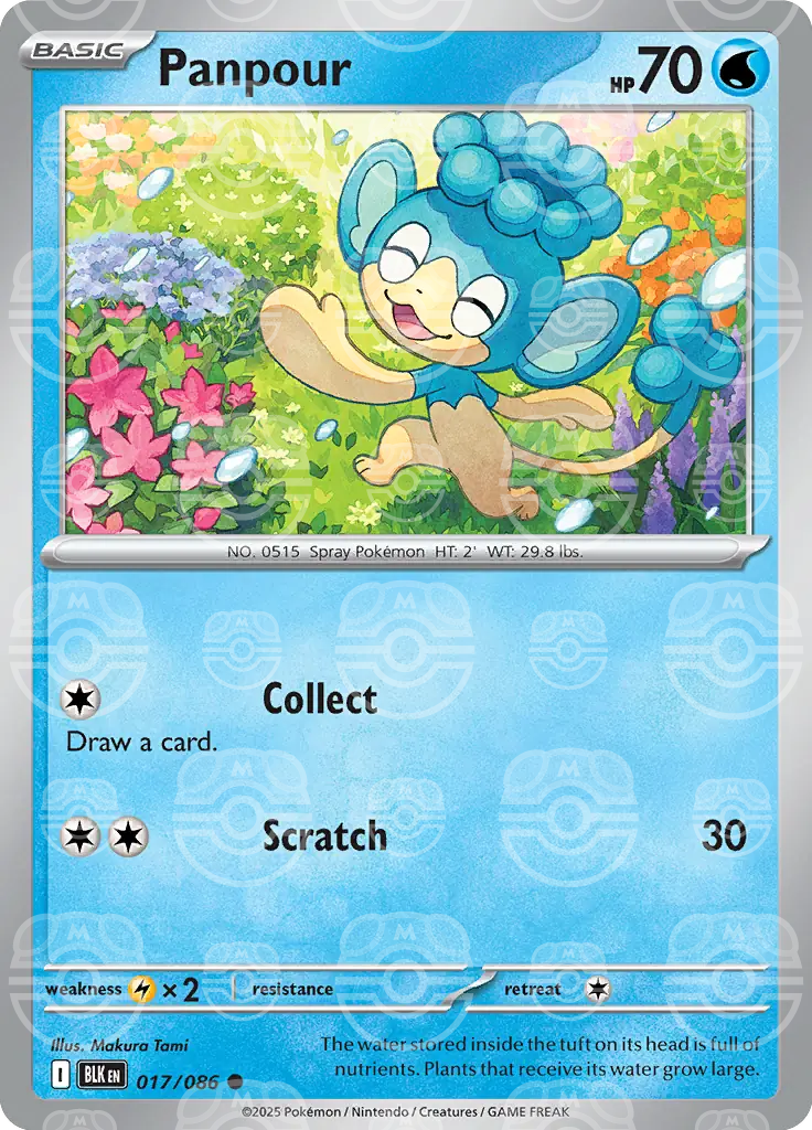 Panpour 017/086 (SV: Black Bolt)  - Master Ball Holofoil | Good Games Cannington