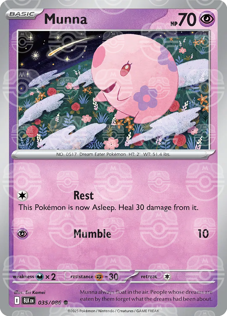 Munna 035/086 (SV: Black Bolt)  - Master Ball Holofoil | Good Games Cannington