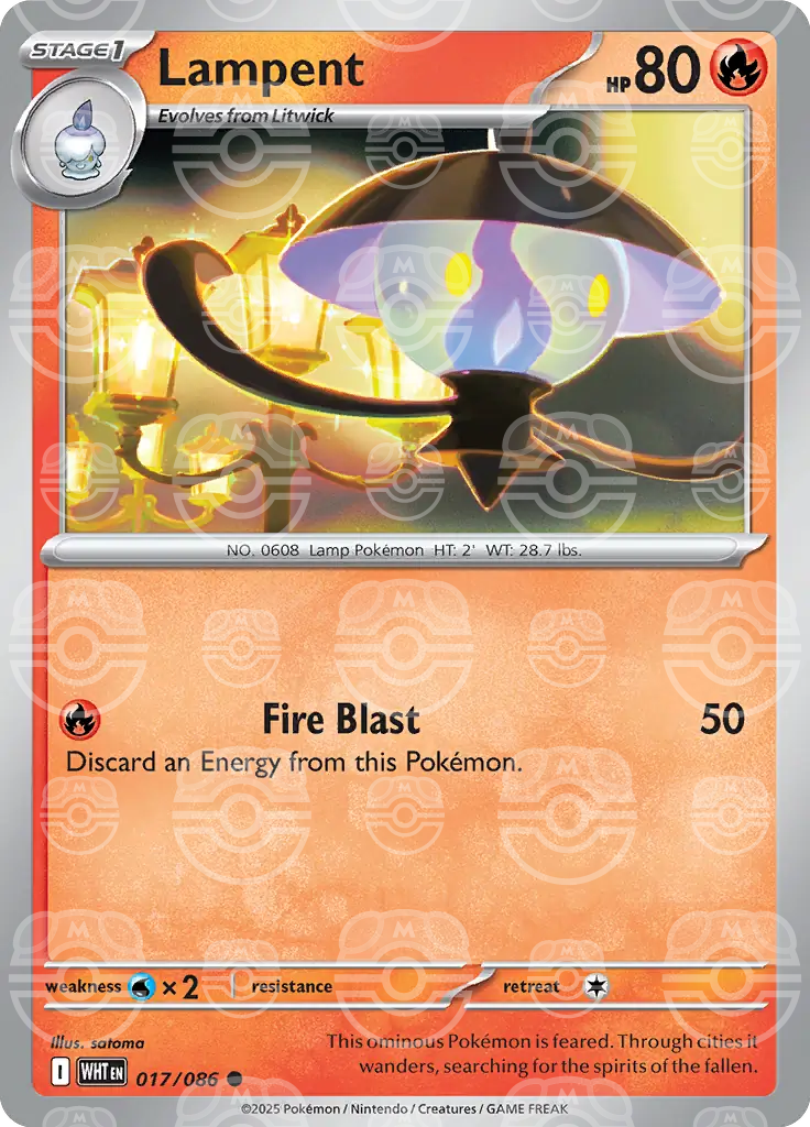 Lampent 017/086 (SV: White Flare)  - Master Ball Holofoil | Good Games Cannington