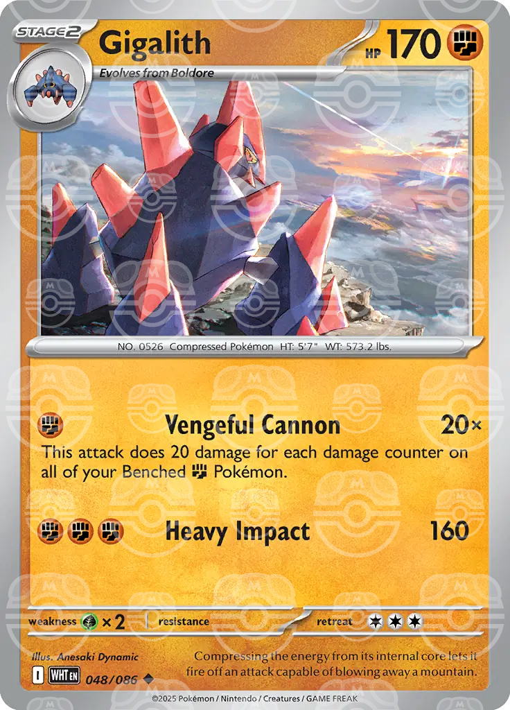 Gigalith 048/086 (SV: White Flare)  - Master Ball Holofoil | Good Games Cannington