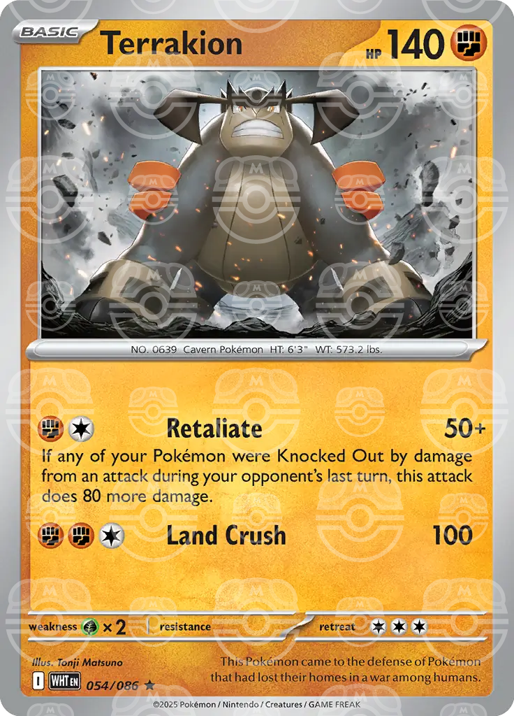 Terrakion 054/086 (SV: White Flare)  - Master Ball Holofoil | Good Games Cannington