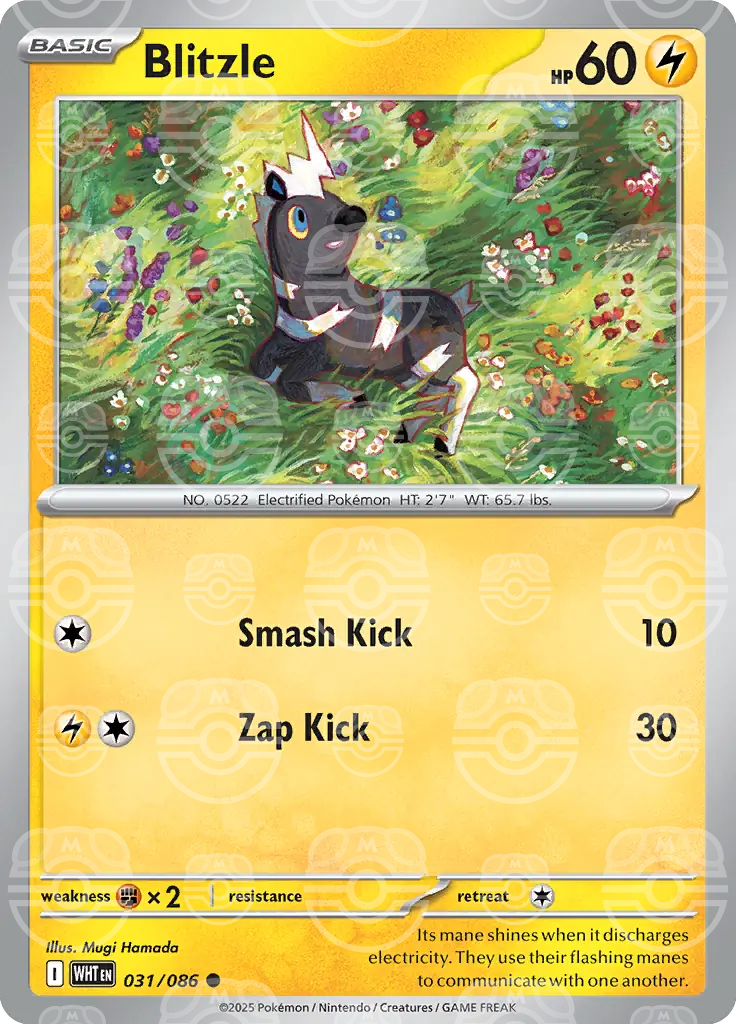 Blitzle 031/086 (SV: White Flare)  - Master Ball Holofoil | Good Games Cannington