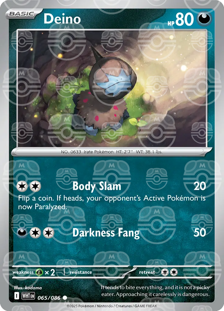 Deino 065/086 (SV: White Flare)  - Master Ball Holofoil | Good Games Cannington