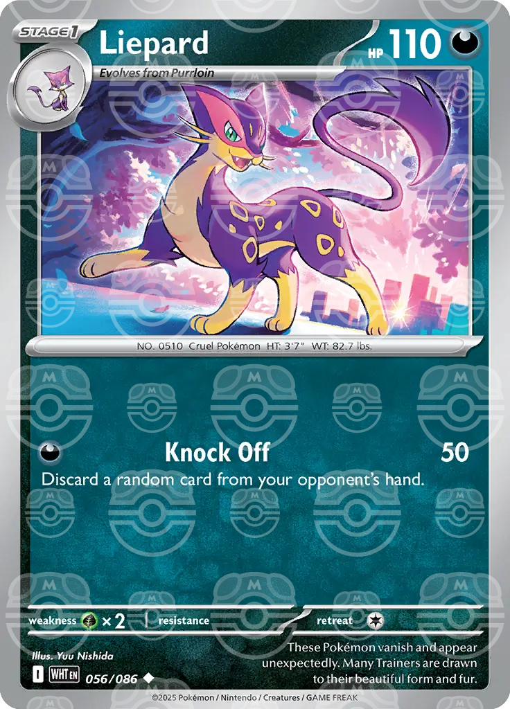 Liepard 056/086 (SV: White Flare)  - Master Ball Holofoil | Good Games Cannington