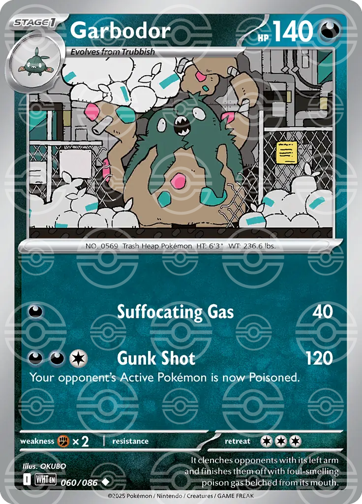 Garbodor 060/086 (SV: White Flare)  - Poke Ball Holofoil | Good Games Cannington