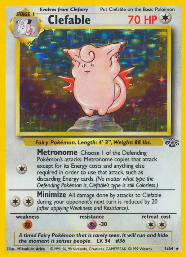 Clefable 01/64 (Jungle)  - Unlimited Holofoil | Good Games Cannington