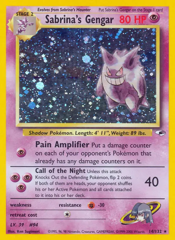 Sabrina's Gengar 014/132 (Gym Heroes)  - Unlimited Holofoil | Good Games Cannington